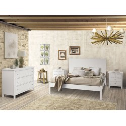 Letto matrimoniale bianco opaco