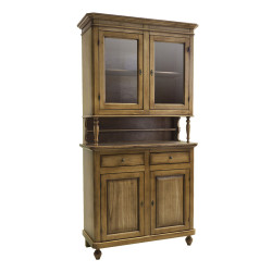 CREDENZA CRISTALLIERA NAPOLETANA IN LEGNO 2 ANTE NOCE BASSANO