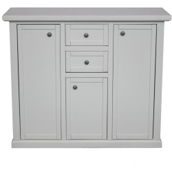 CREDENZA 3 ANTE - 2 CASSETTI BIANCO ANTICATO