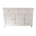 CREDENZA NAPOLETANA 3 ANTE 3 CASSETTI BIANCO ANTICATO