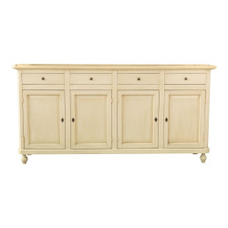 CREDENZA NAPOLETANA 4 ANTE AVORIO ANTICATO